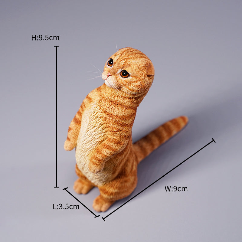 JXK106 Cat Figurine Resin Cat Statue for Mantel Decor Gifts for Cat Lovers