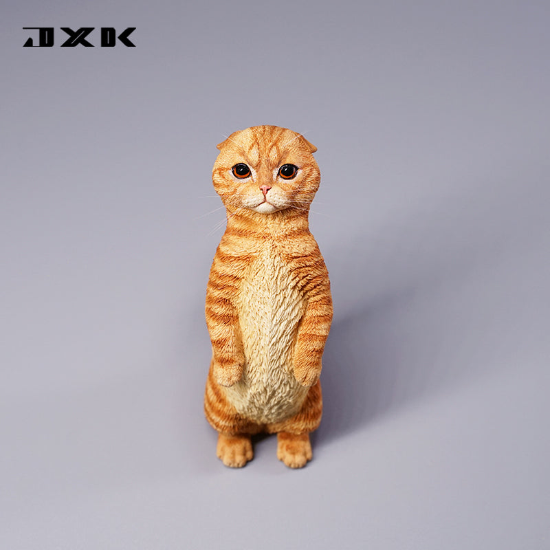 JXK106 Cat Figurine Resin Cat Statue for Mantel Decor Gifts for Cat Lovers