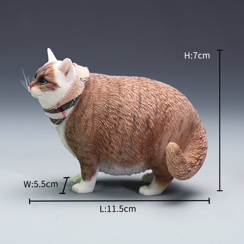 JXK109 Fat cat figurine, resin cat statue for mantel decor, the gift for cat loves