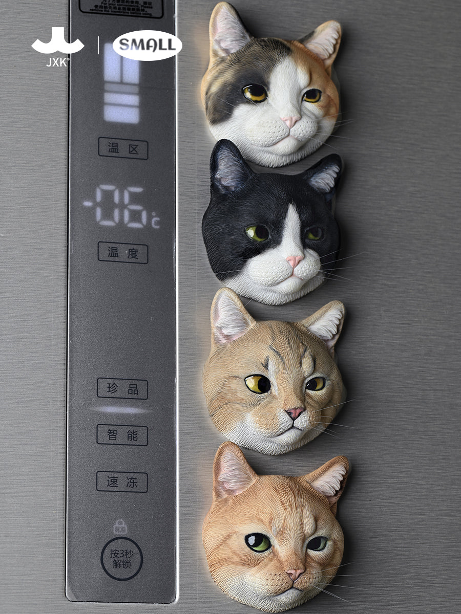 JS2309 Cat Figurine Cat Statue Refrigerator Stickers for Home Decor