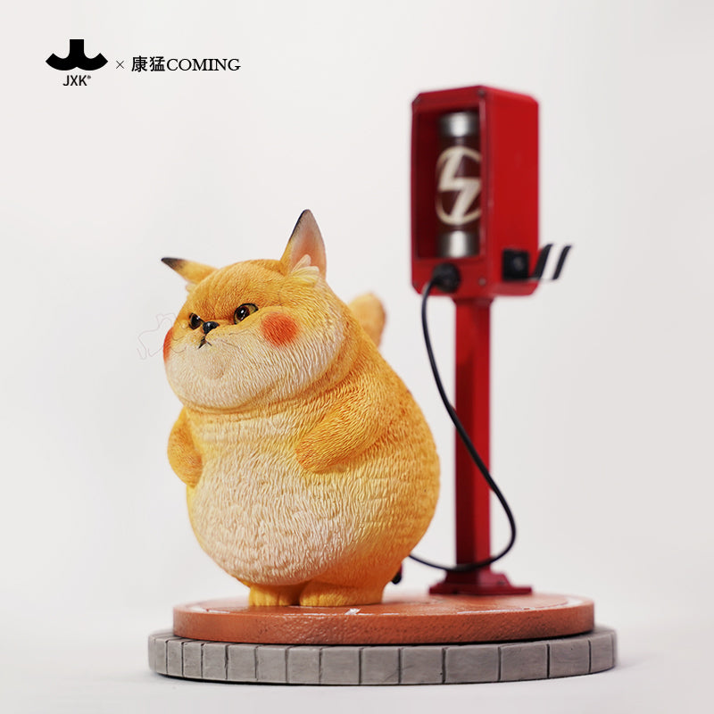 JXK253 Pre Order Pikacat Statue with LED Charging Station Unique Collectible Gift for Pokemon & Cat Lovers