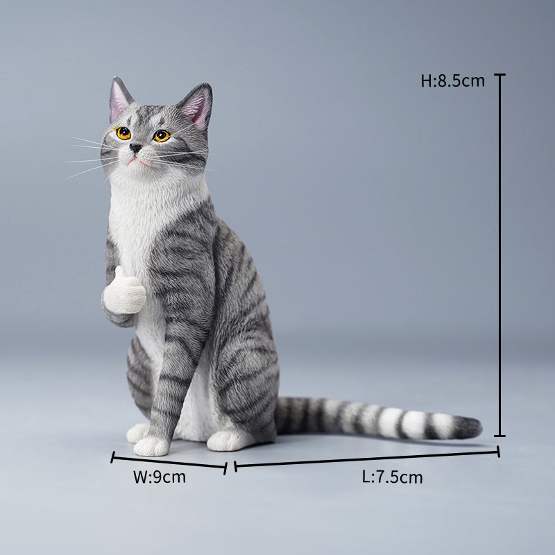 JXK112 Cat Figurine Resin Cat Statue for Home Decor Gifts for Cat Lovers