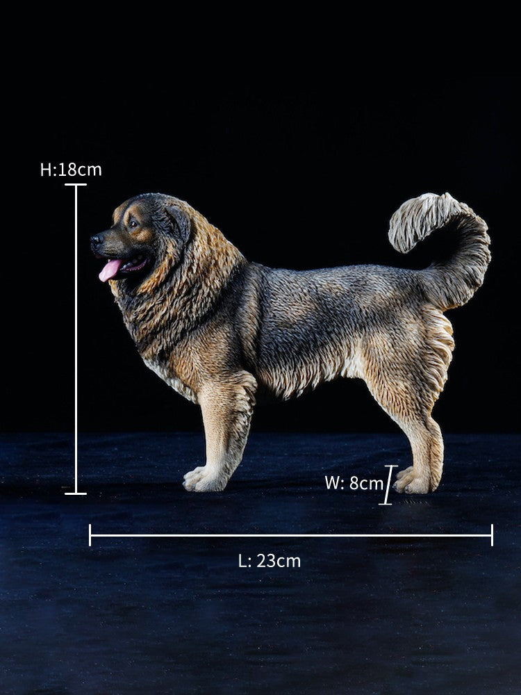 JXK050 Caucasian Sheepdog Dog Statue, Dog Figurine for Home Decor Gift for Dog Lovers