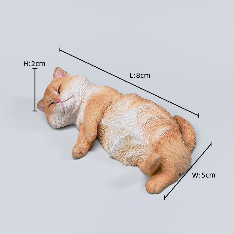 JXK202 Cat Figurine Resin Cat Statue for Desktop Gifts for Cat Lovers