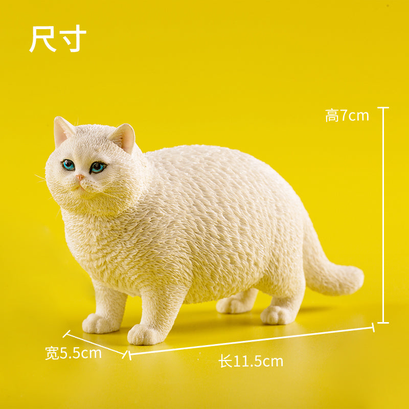 JXK064 ブリティッシュショートヘアの太った猫の像、猫好きの贈り物