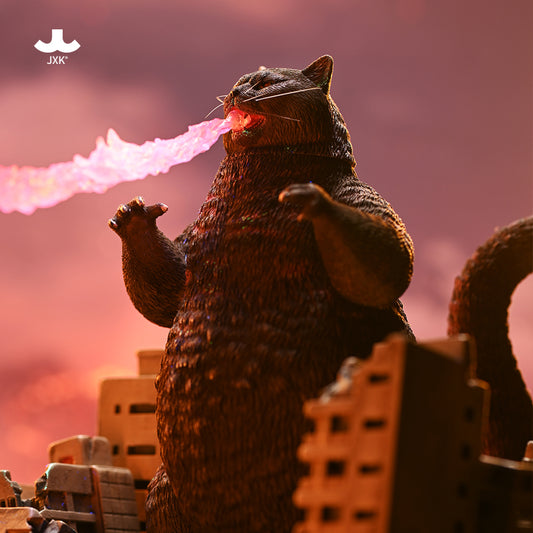 JXK226 PRE-ORDER: MeowZilla Godzicat Godzilla-shaped cat figurine