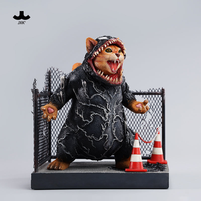 JXK251 Pre Order Venom Cat Statue for Home Decor, Venom Cat Figurine Durable Polyresin with Intricate Details, Venom Cat Sculpture Art Funny