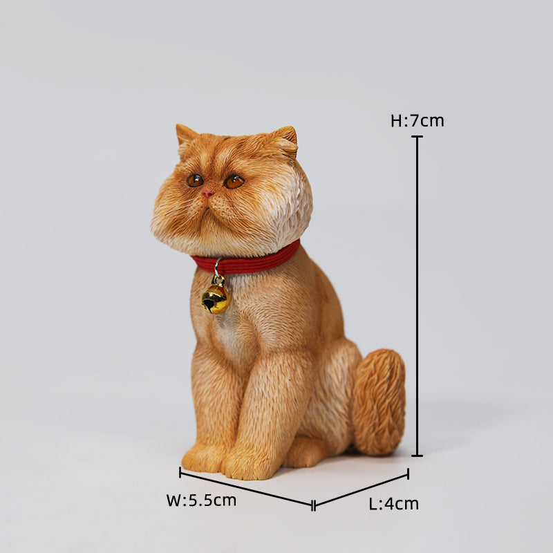 JXK183 Cat Figurine Resin Cat Statue for Desktop Gifts for Cat Lovers