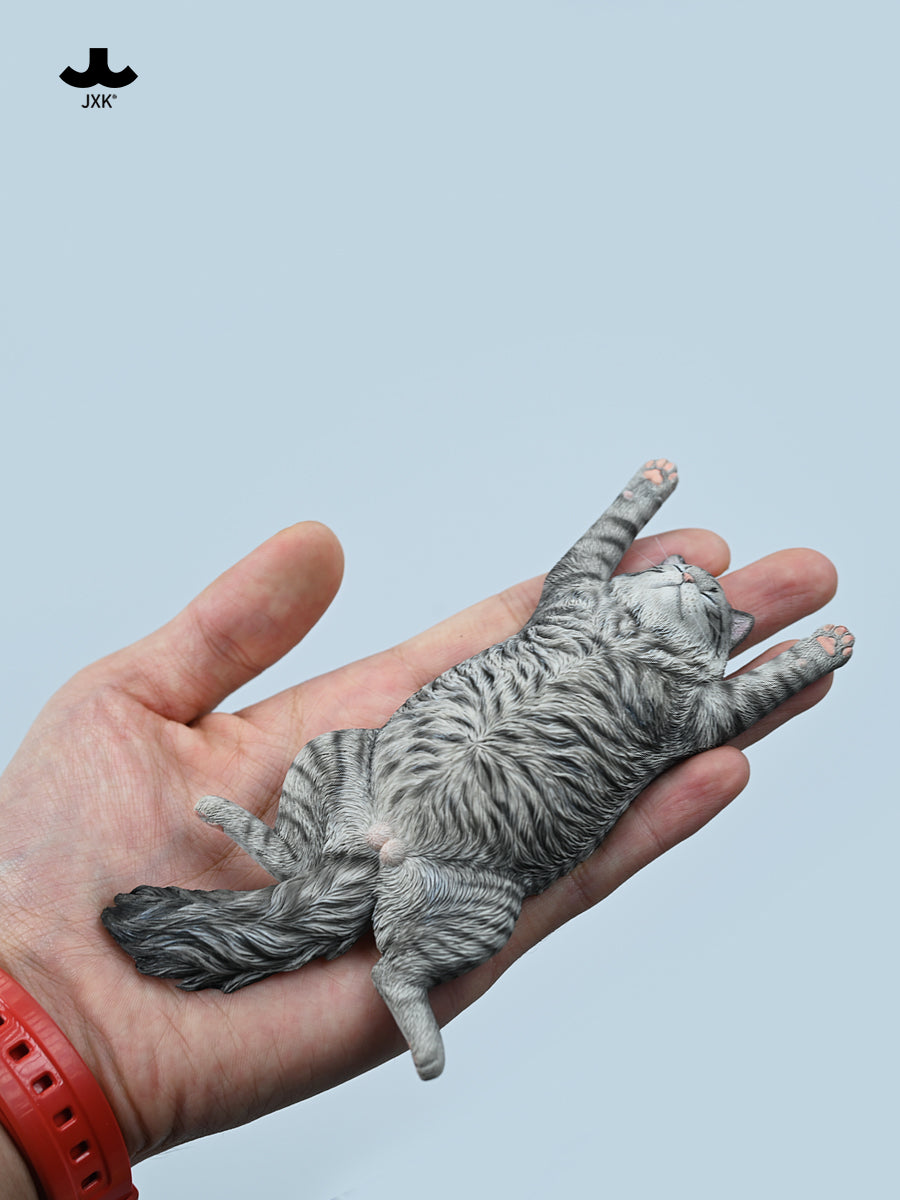 JXK206 Cat Figurine Resin Cat Statue for Desktop Gifts for Cat Lovers