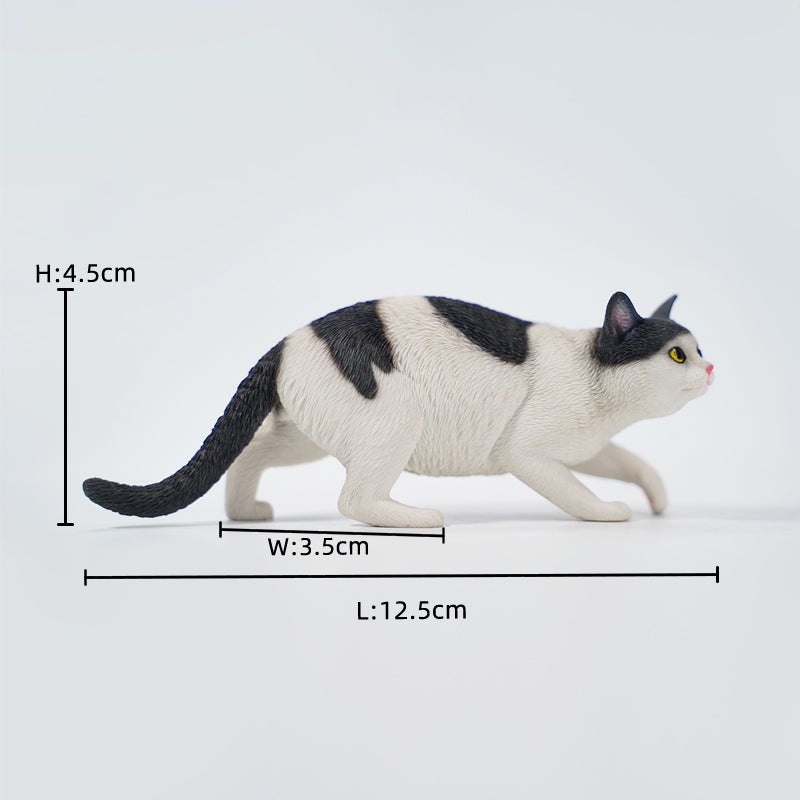 JXK179 Chinese Cat Figurine Resin Cat Statue for Desktop Gifts for Cat Lovers