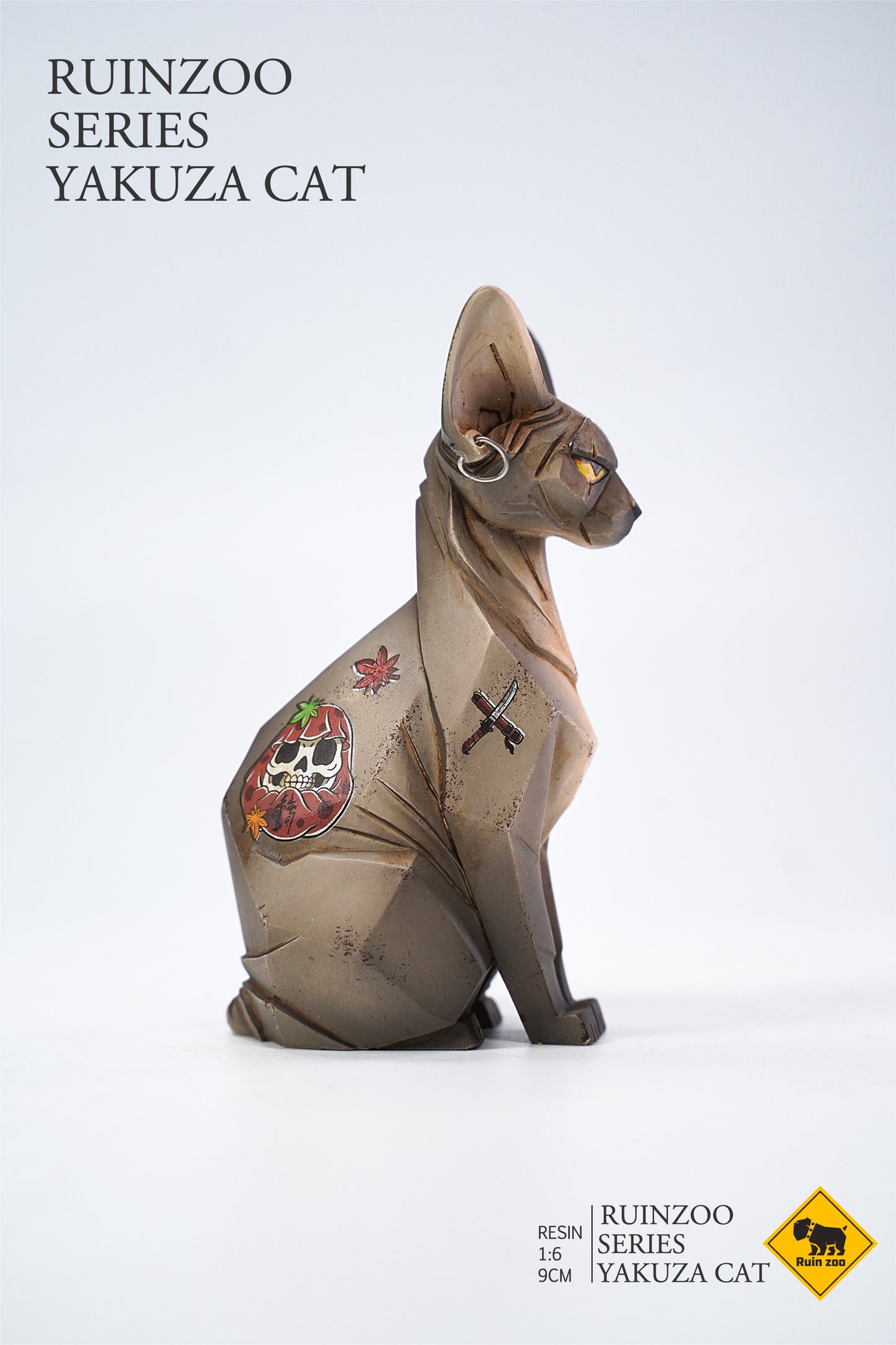 RZ2003 sphinx Cat Figurine Resin Cat Statue for Desktop Gifts for Cat Lovers