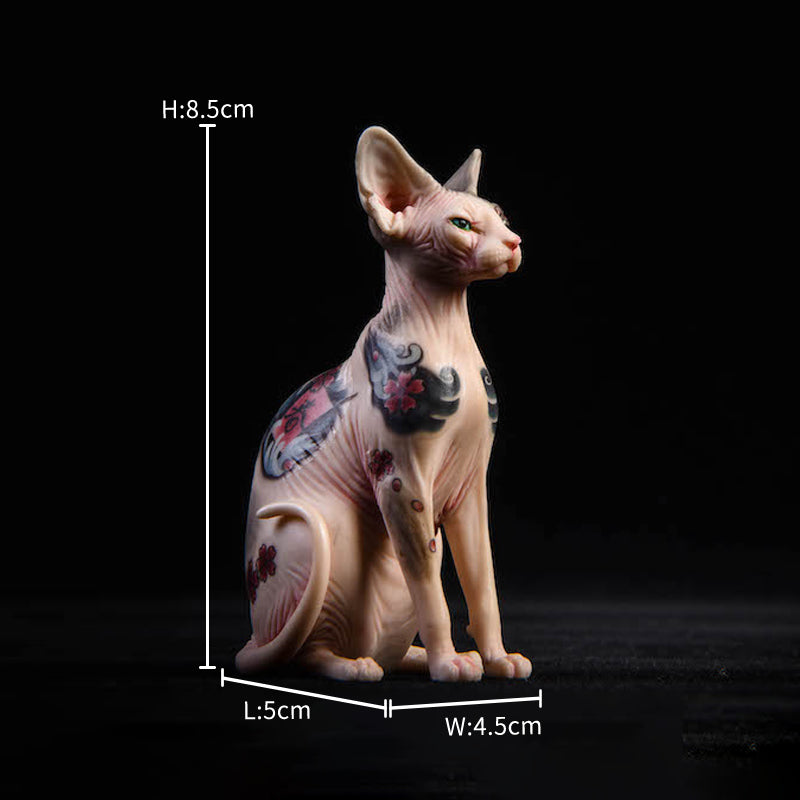 JXK026 Sphinx Cat Figurine Resin Cat Statue Home Decor for Cat Lovers Gifts for Cat Lovers