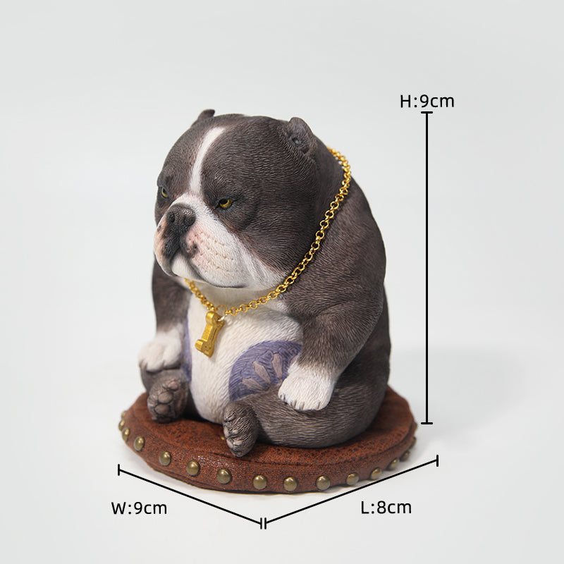 JXK185 Bully Dog Statue, Dog Figurine for Home Decor Gift for Dog Lovers