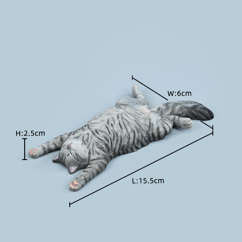 JXK206 Cat Figurine Resin Cat Statue for Desktop Gifts for Cat Lovers