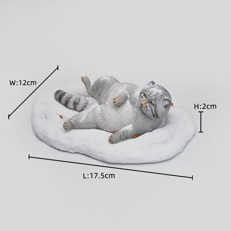 JXK172 Pallas's Cat, Manul statue for home decor, gifts for Animal Lovers