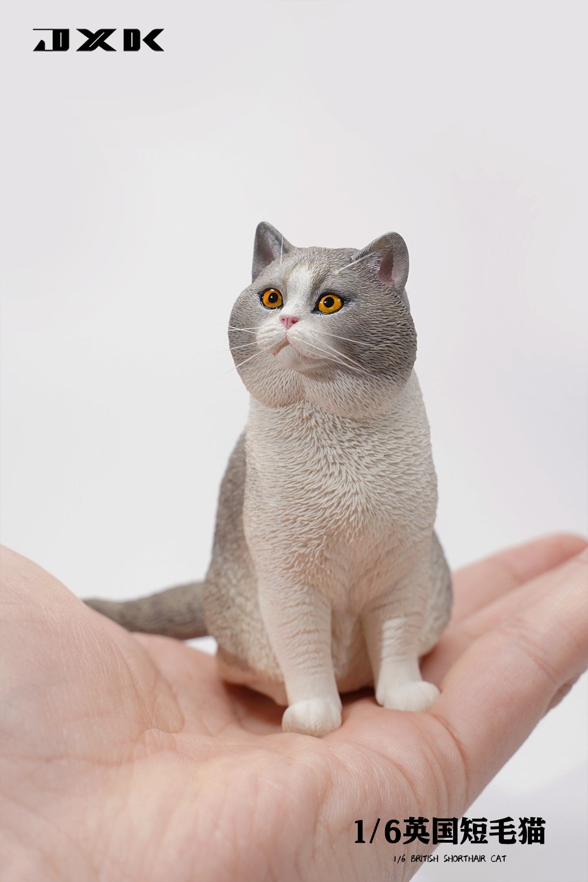 JXK030 British Shorthair Cat Figurine Resin Cat Statue Decor for Cat Lover Gifts for Cat Lovers