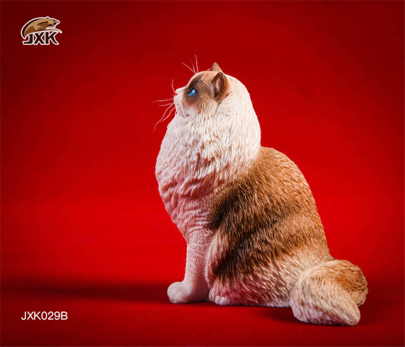 JXK029 Ragdoll Cat Figurine Resin Cat Statue Home Decor for Cat Lover Gifts for Cat Lovers