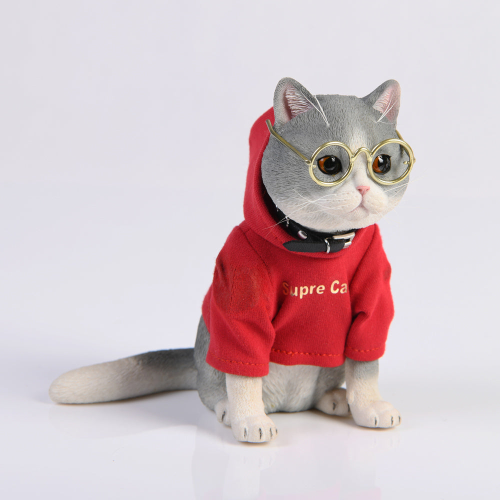 JXK061 Fortune cat American shorthair cat statue, gift of cat loves