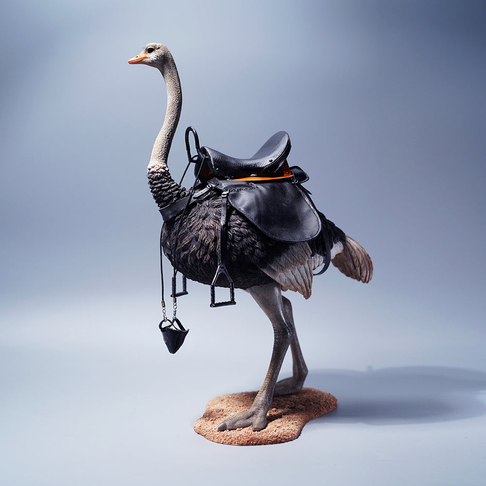 JXK097 15" Ostrich Statue, Realistic Animal Statue Gifts for Friends