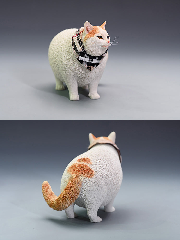 JXK109 Fat cat figurine, resin cat statue for mantel decor, the gift for cat loves