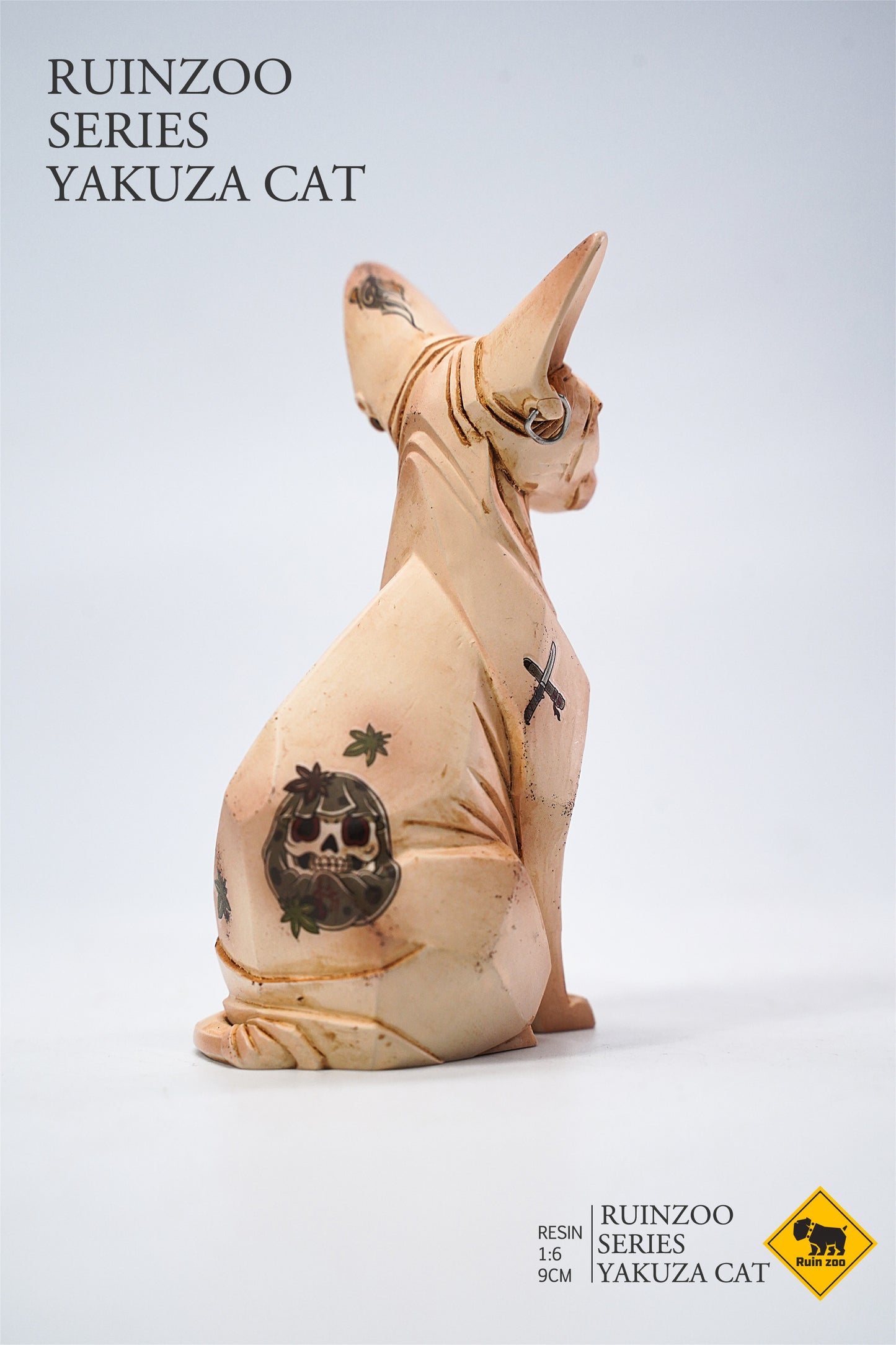 RZ2003 sphinx Cat Figurine Resin Cat Statue for Desktop Gifts for Cat Lovers