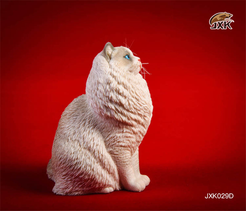 JXK029 Ragdoll Cat Figurine Resin Cat Statue Home Decor for Cat Lover Gifts for Cat Lovers