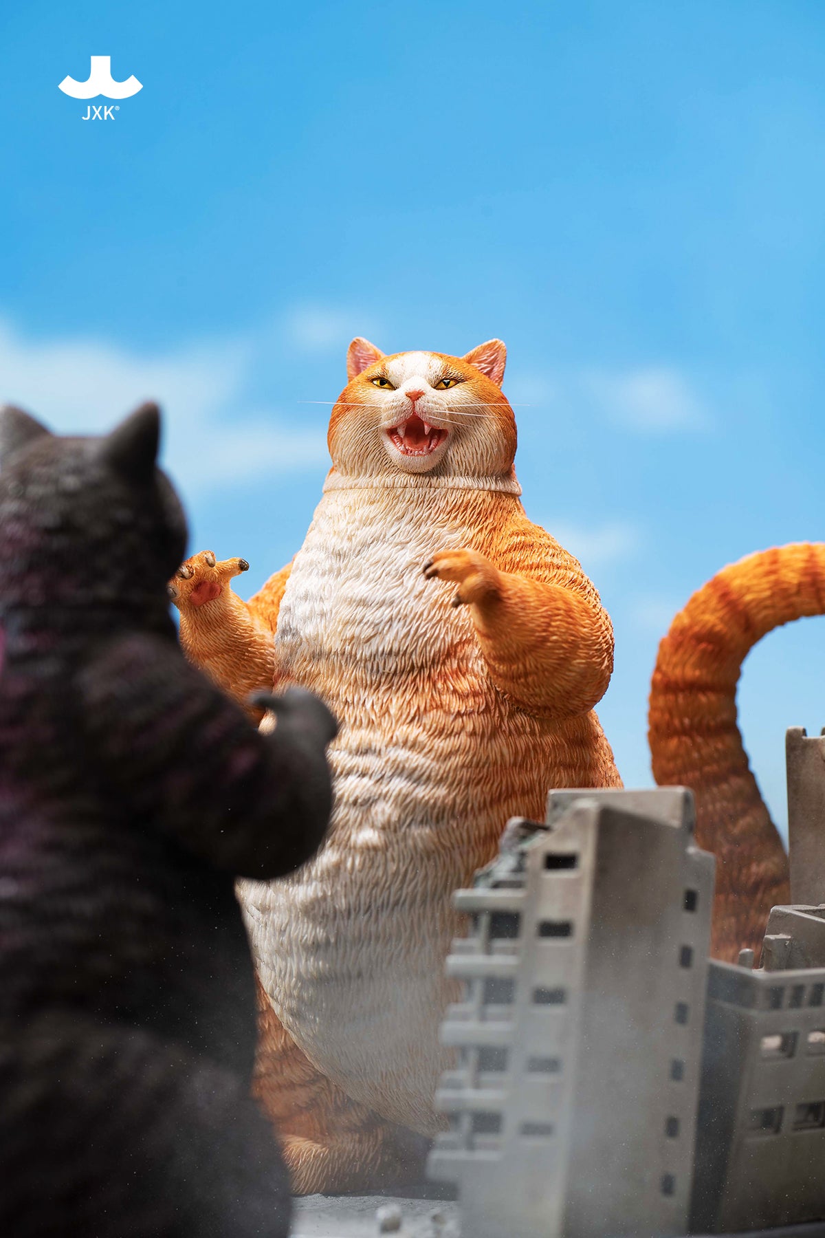 JXK226 Catzilla MeowZilla Godzicat Godzilla-shaped cat figurine