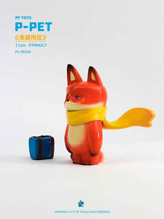 P022 Resin Red Fox Statue P Pet Wherever You Go Series