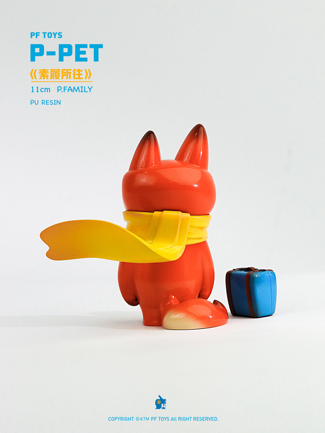 P022 Resin Red Fox Statue P Pet Wherever You Go Series