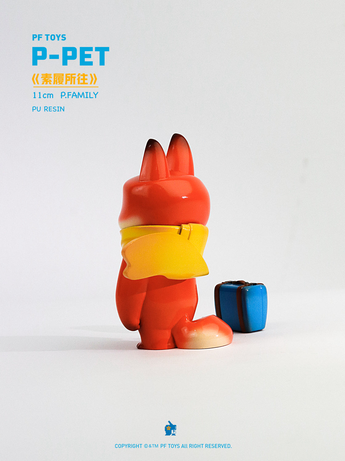 P022 Resin Red Fox Statue P Pet Wherever You Go Series