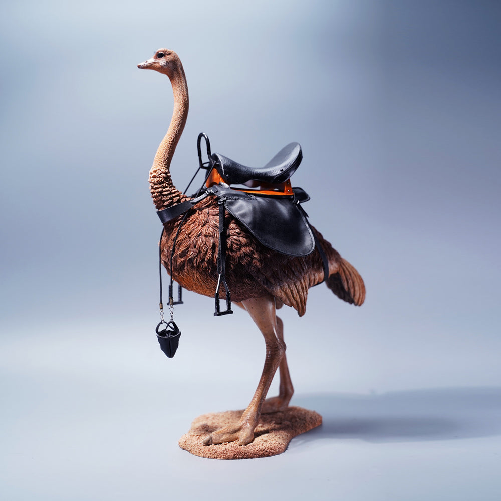 JXK097 15" Ostrich Statue, Realistic Animal Statue Gifts for Friends