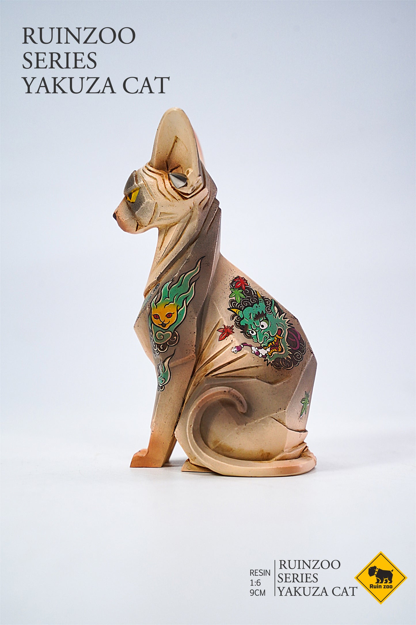 RZ2003 sphinx Cat Figurine Resin Cat Statue for Desktop Gifts for Cat Lovers