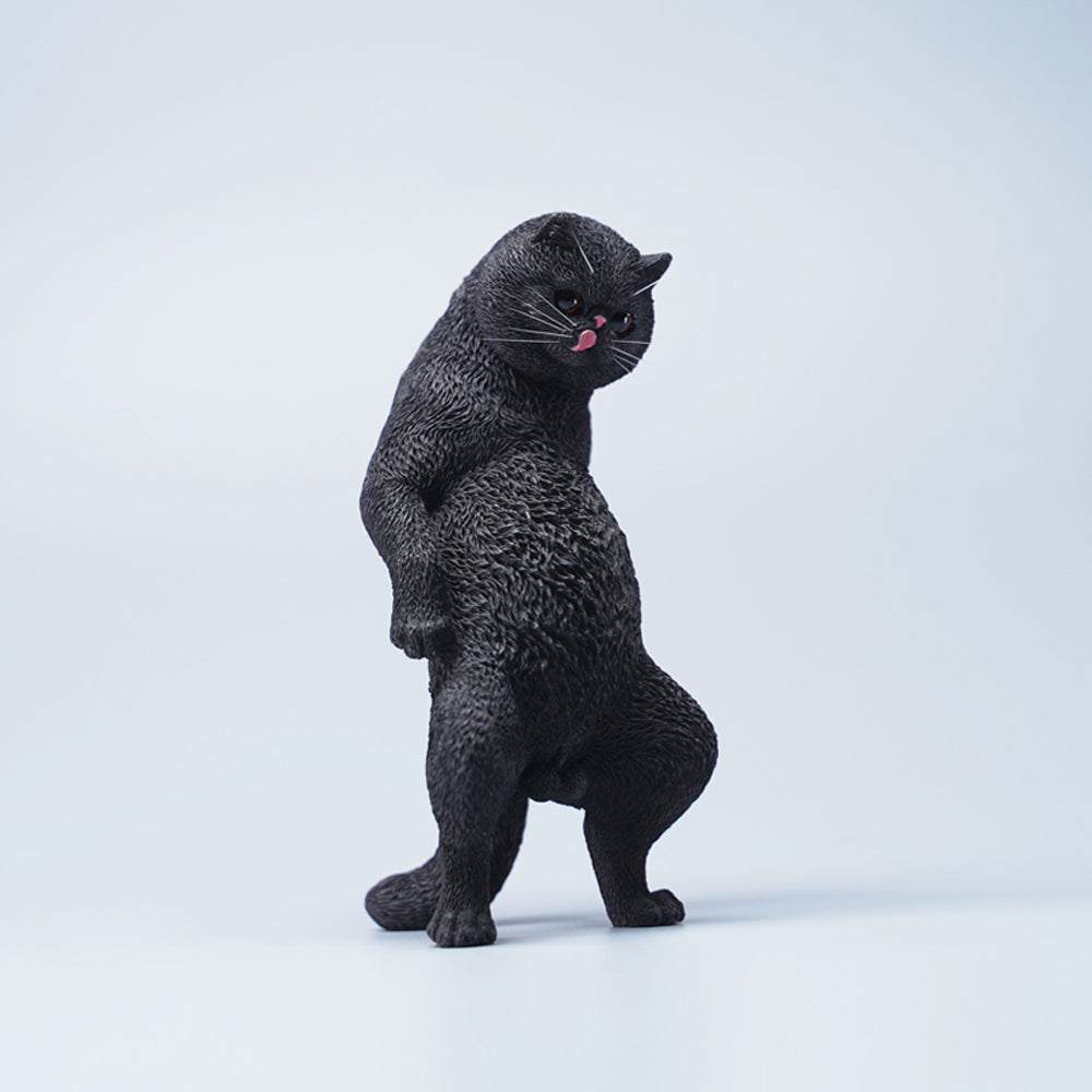 JXK088 Hippie cat standing cat statue, gift for cat loves