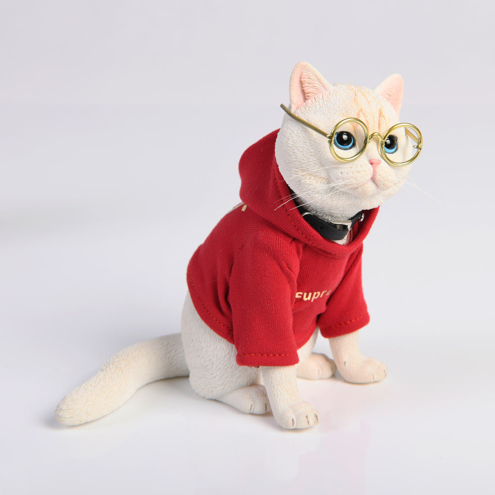 JXK061 Fortune cat American shorthair cat statue, gift of cat loves