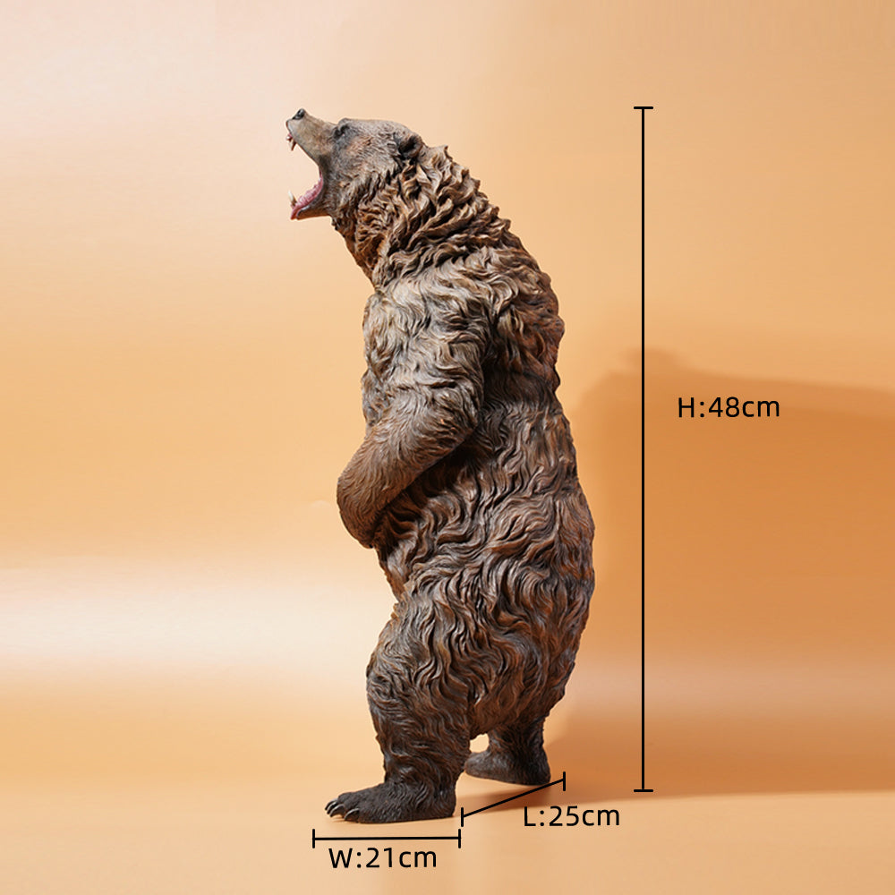 JXK133 Standing brown bear statue, gifts for Animal Lovers