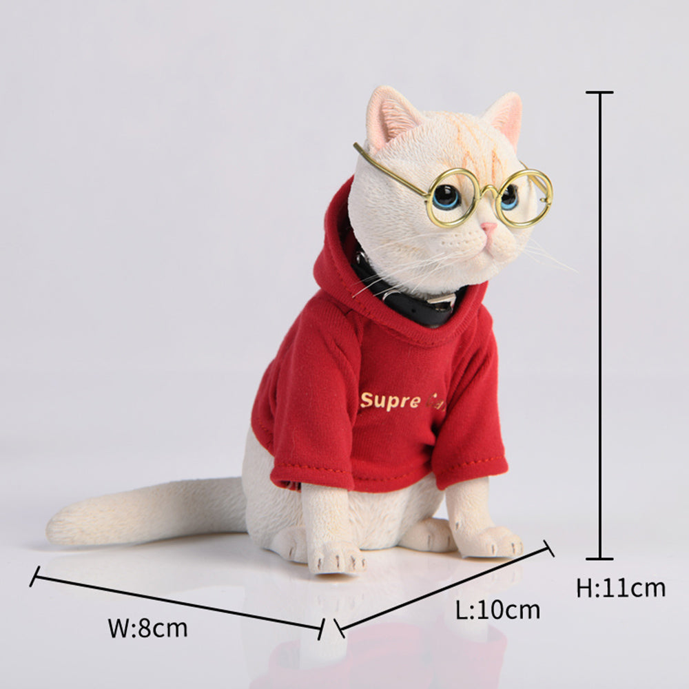 JXK061 Fortune cat American shorthair cat statue, gift of cat loves