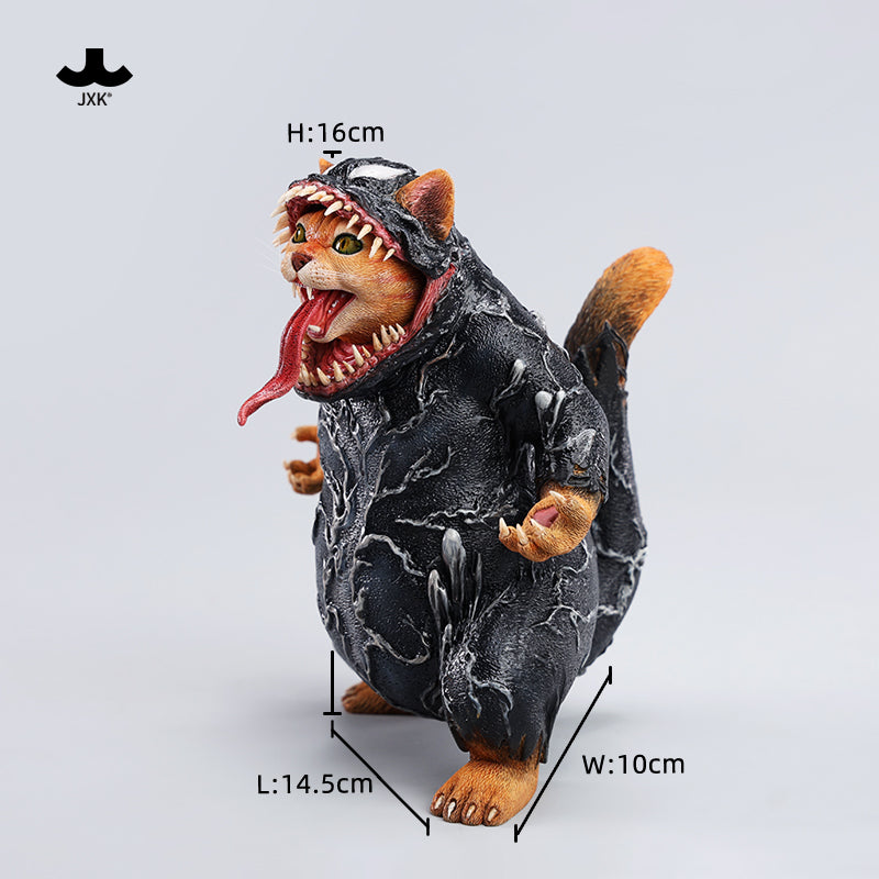 JXK251 Pre Order Venom Cat Statue for Home Decor, Venom Cat Figurine Durable Polyresin with Intricate Details, Venom Cat Sculpture Art Funny