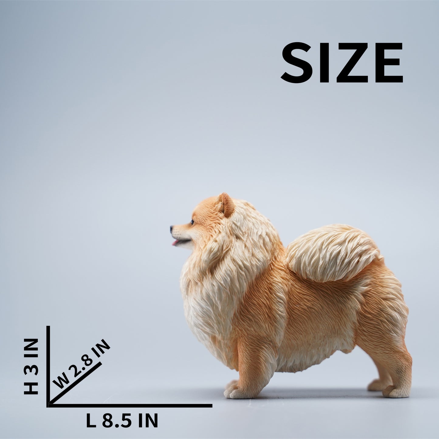 JXK099 Pomeranian dog figurine, dog statue gift for dog lover