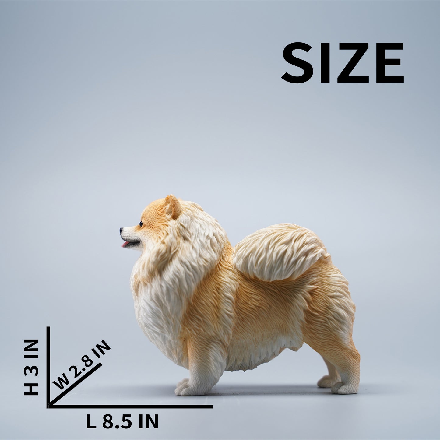 JXK099 Pomeranian dog figurine, dog statue gift for dog lover