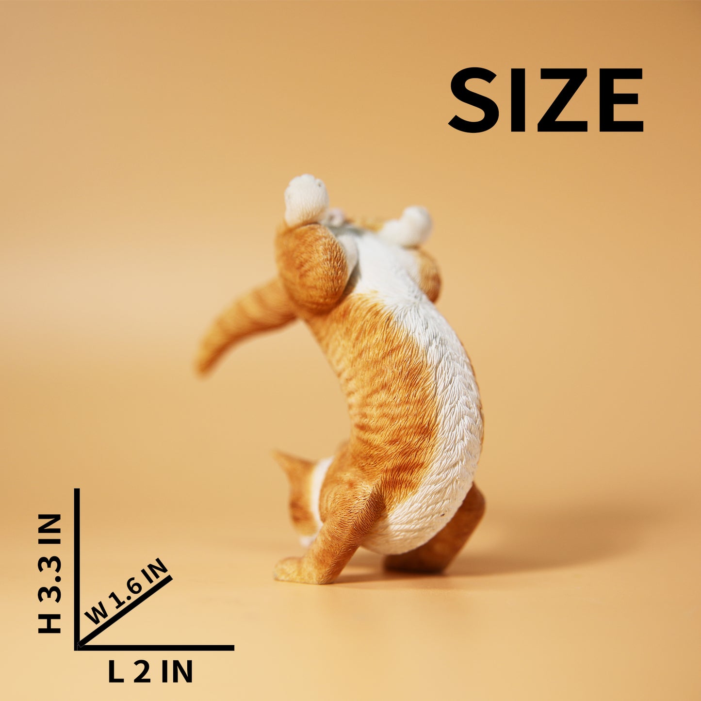 JXK151 Cat Figurine Resin Cat Statue for Bookshelf Decor Gifts for Cat Lovers