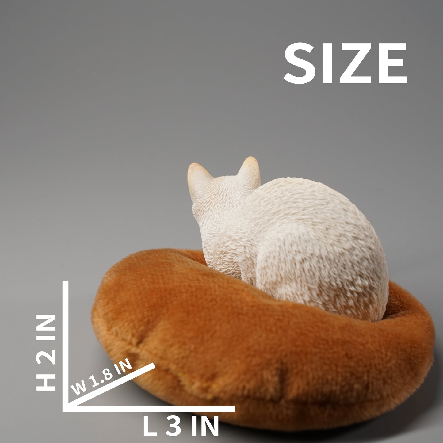 JXK083 Sleeping Cat Figurine Resin Cat Statue for Home Decor Gifts for Cat Lovers