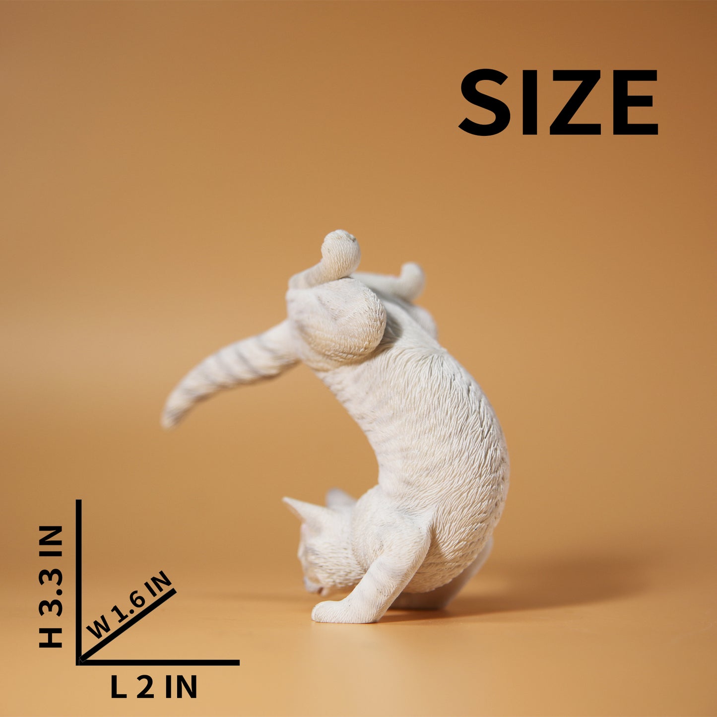 JXK151 Cat Figurine Resin Cat Statue for Bookshelf Decor Gifts for Cat Lovers