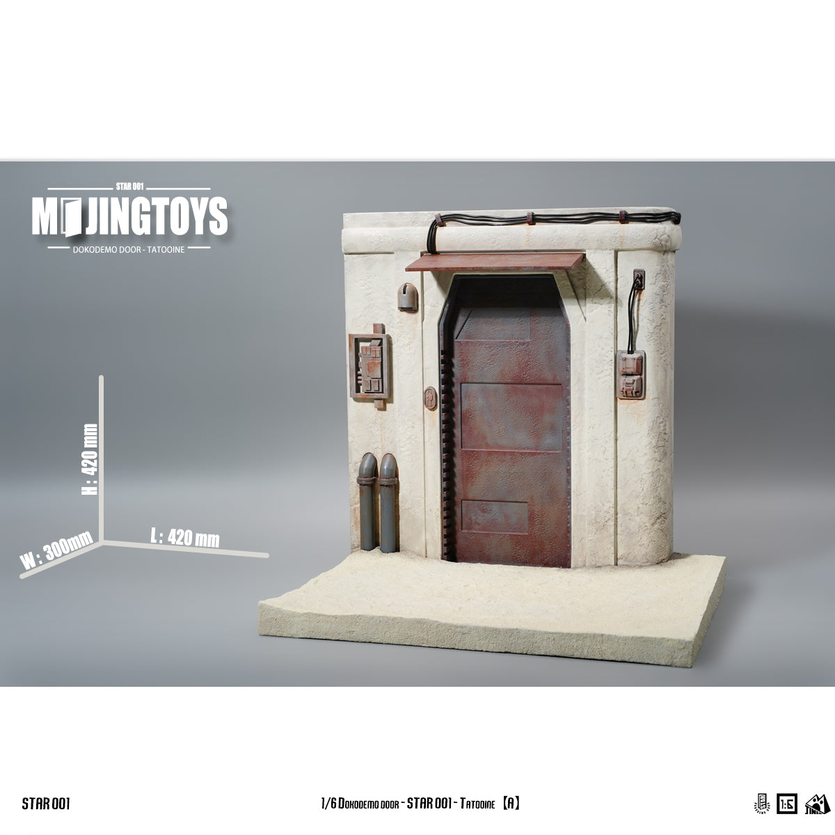 STAR001 Model Kit for Action Figure Diorama Display Base, Handmade Diorama for SW Lover