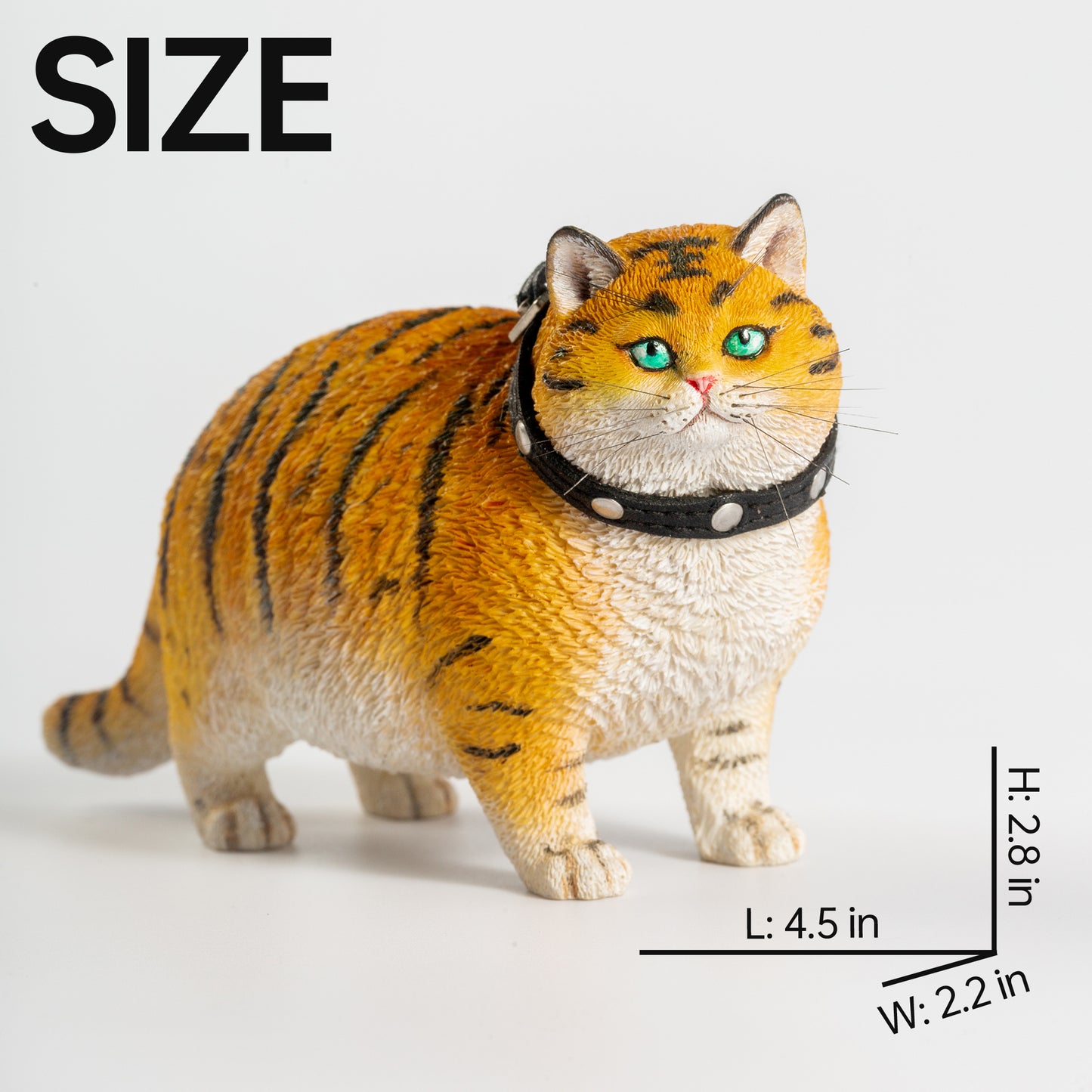 JXK104 Fat Cat Figurine, Resin Cat Statue for Living Room Decor Cat Gifts for Cat Lovers