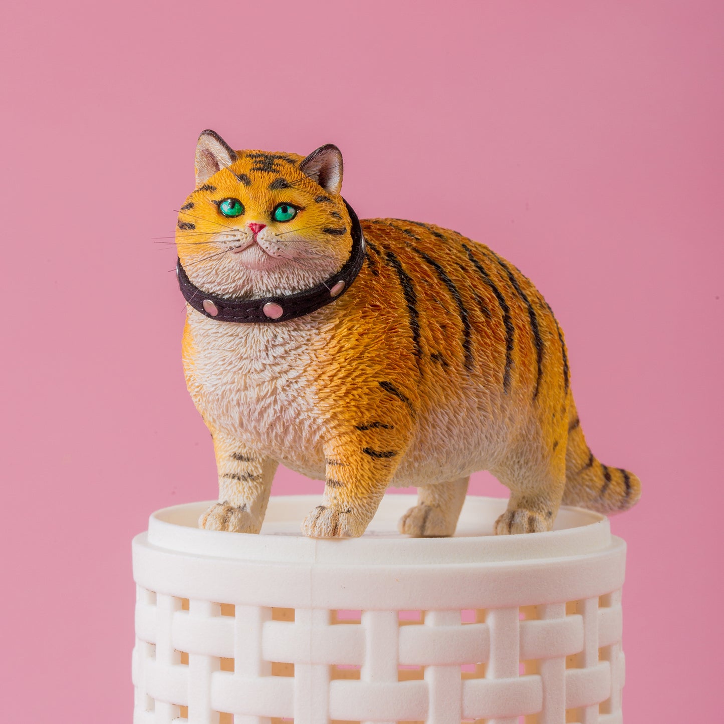 JXK104 Fat Cat Figurine, Resin Cat Statue for Living Room Decor Cat Gifts for Cat Lovers