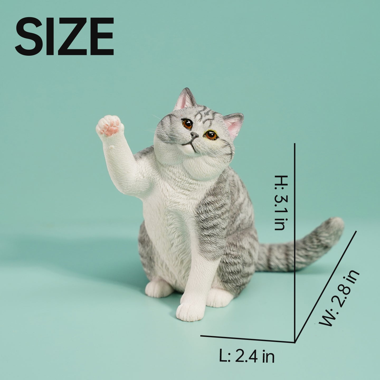 JXK127 British Shorthair Cat figurine, Cat Statue Gift for Cat Loves