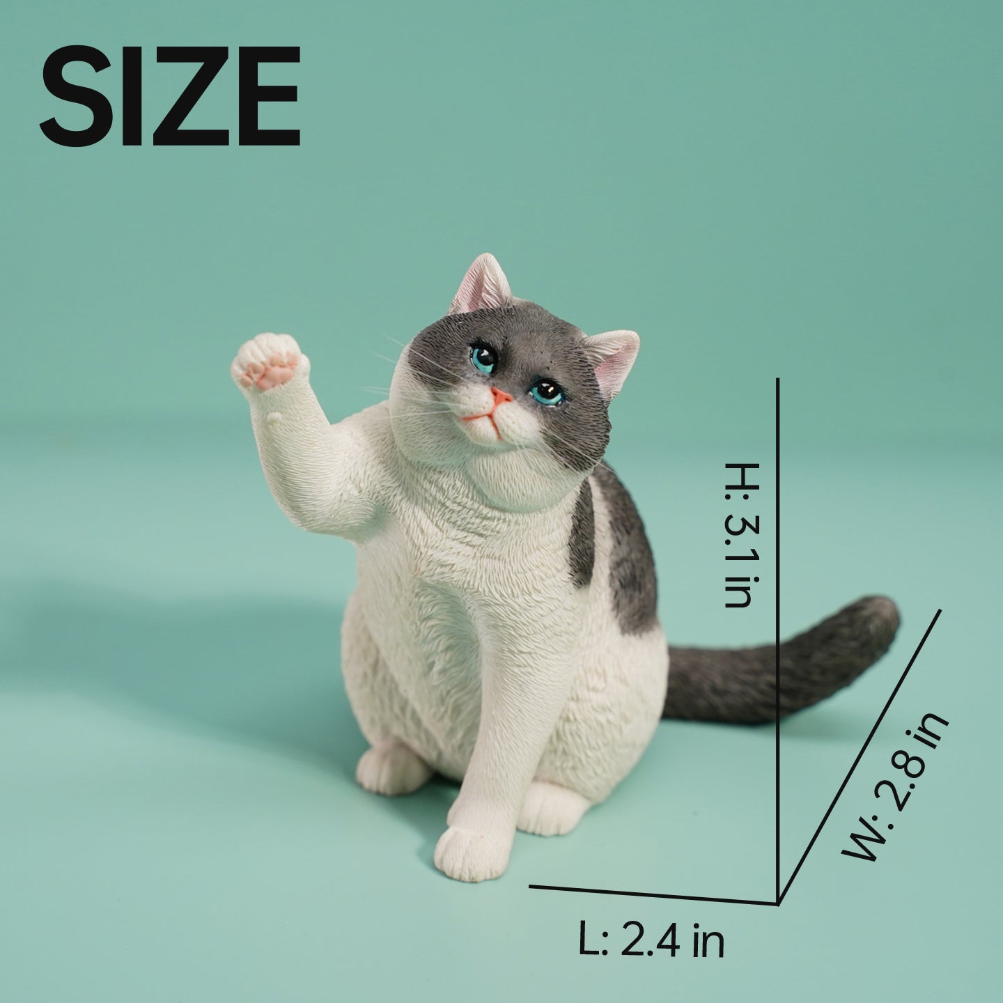 JXK127 British Shorthair Cat figurine, Cat Statue Gift for Cat Loves