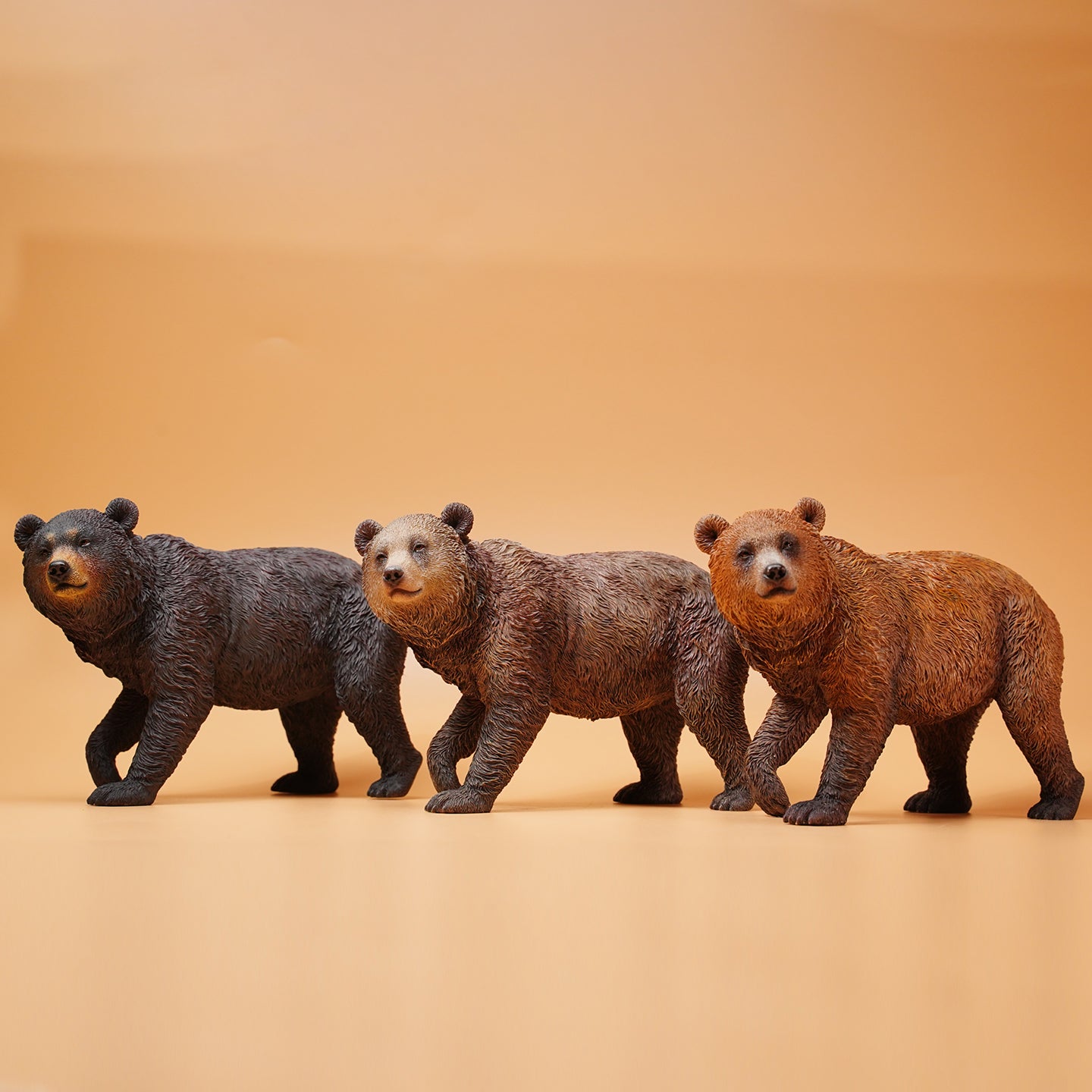 JXK134 Standing Little Brown Bear, Bear Statue Gift for Animal Lovers