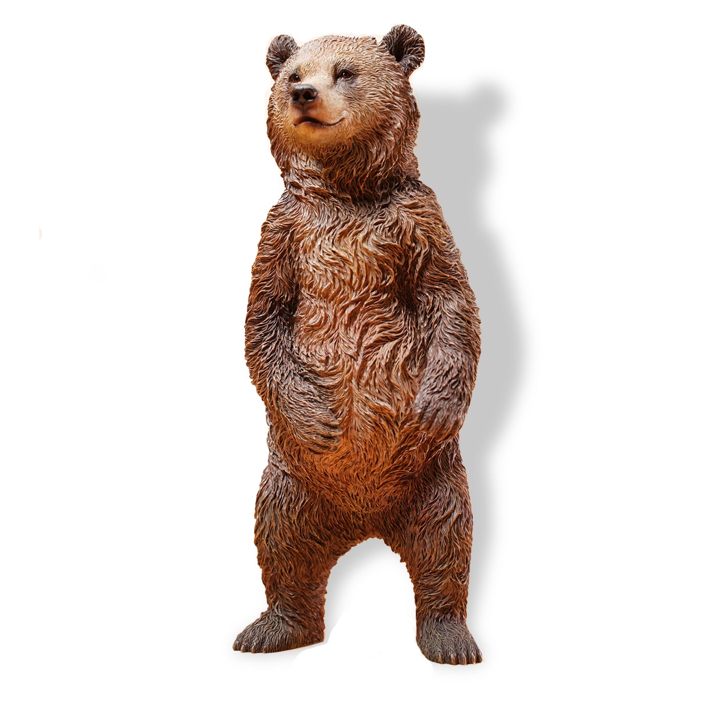 JXK134 Standing Little Brown Bear, Bear Statue Gift for Animal Lovers