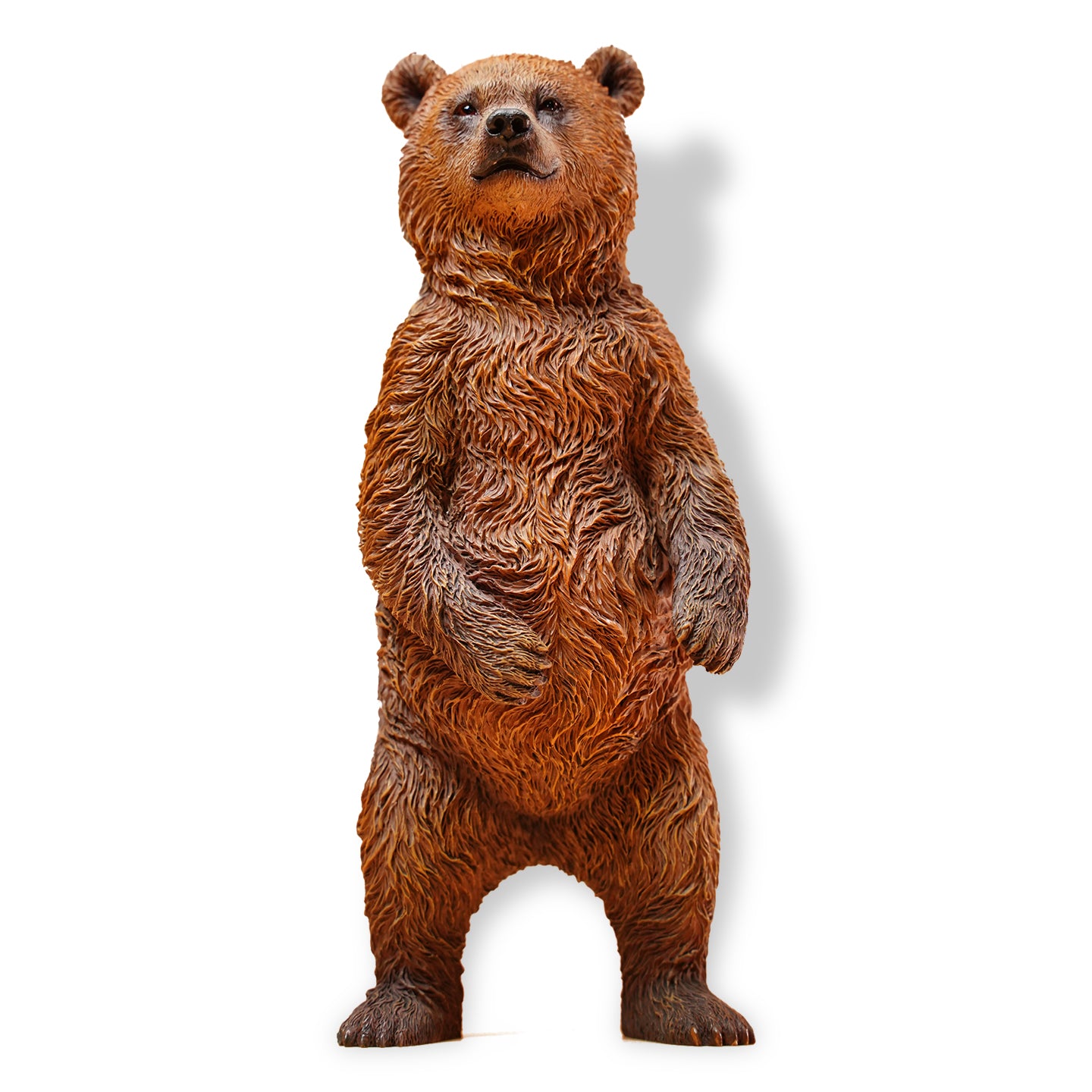 JXK134 Standing Little Brown Bear, Bear Statue Gift for Animal Lovers